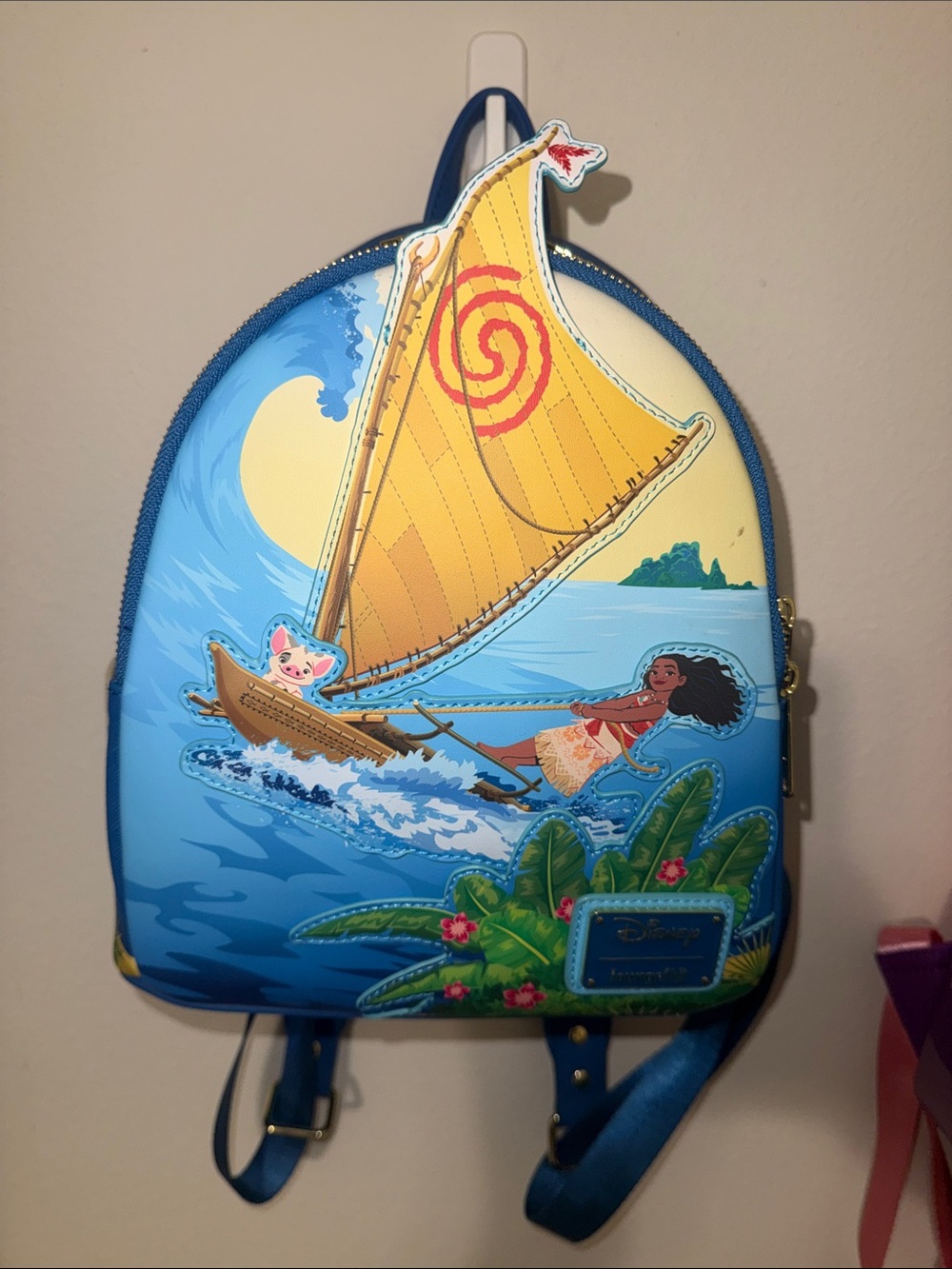 Loungefly Blue and Yellow Moana Mini Backpack
